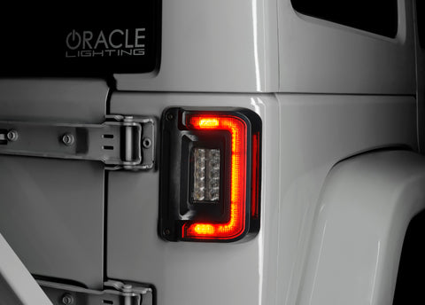 Oracle 07-17 Jeep Wrangler JK Flush Mount LED Tail Lights - Tinted - 5891-504-T