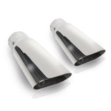 Stainless Works Flat Oval Exhaust Tips 3in Inlet (priced per pair) - 7090300