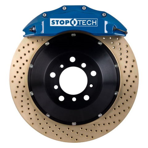 StopTech 08-13 Lexus IS F Front BBK w/Blue ST-60 Calipers Drilled Zinc 380x32mm Rotors Pads SS Lines - 83.525.6800.24