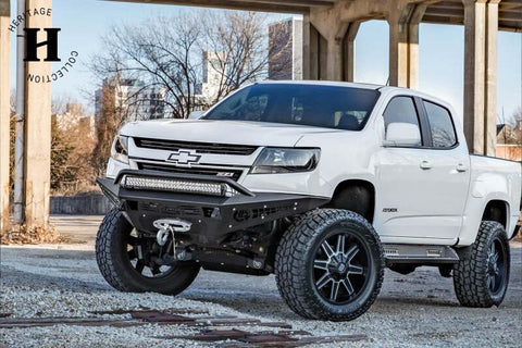 Addictive Desert Designs 15-18 Chevy Colorado HoneyBadger Front Bumper w/ Winch Mount - F357382720103