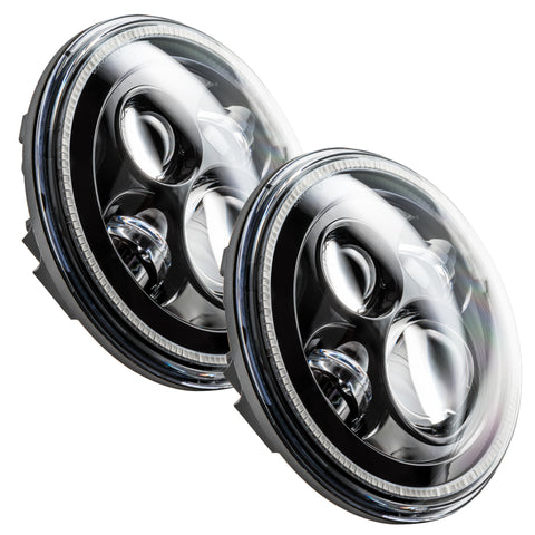 Oracle 7in High Powered LED Headlights - Black Bezel - Blue - 5769-002