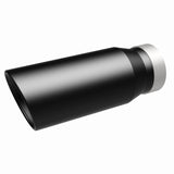 MagnaFlow Tip Stainless Black Coated Single Wall Round Single Outlet 5in Dia 4in Inlet 13in L - 35238