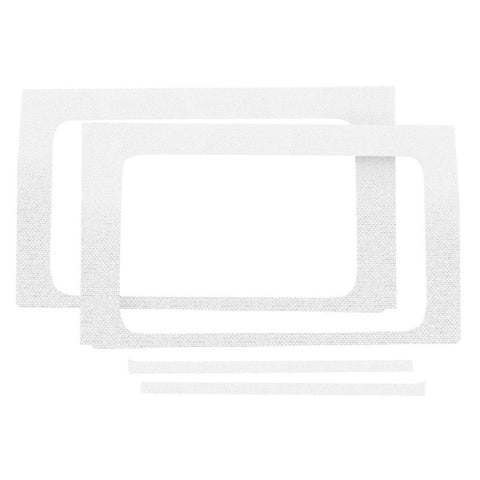 DEI 18-23 Jeep Wrangler JL 4-Door Boom Mat Rear Side Window Trim - 4 Piece - White - 50175