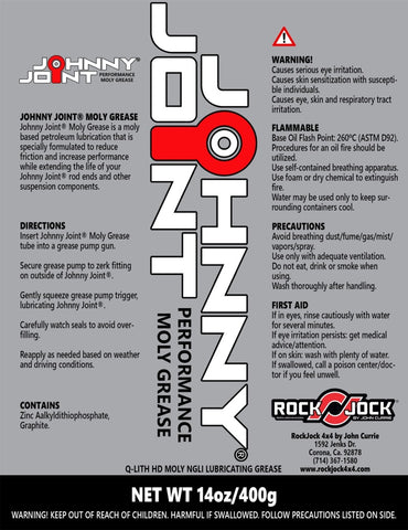 RockJock Johnny Joint Grease 14oz Tube - CE-9013G