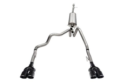 Corsa 19-25 Chevy Silverado 1500 CatBack Dual Rear Exit with Twin 4in Black Powder Ct ProSeries Tips - 21199BPC