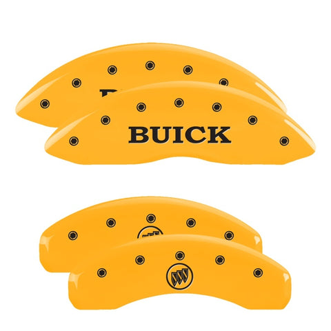 MGP 4 Caliper Covers Engraved Front Buick Rear Yellow Finish Black Char 2007 Buick Lucerne - 49002SBSHYL