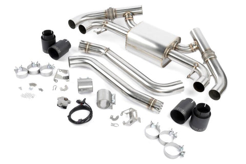 Dinan 23-26 BMW M240i/M240i xDrive (G42) Valved Axleback Exhaust System - Black Tips - D660-0098-BLK