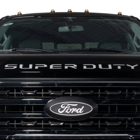 Putco 2023 Ford Super Duty Hood Lettering Ford Lettering Emblems (Stainless Steel) - 55562FD