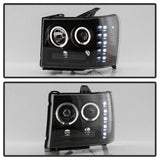 Spyder GMC Sierra 1500/GMC Sierra Denali 08-13 Projector LED Halo- LED All Blk PRO-YD-GS07-HL-BKV2 - 5086020