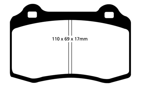 EBC 92-00 Dodge Viper 8.0 Yellowstuff Front Brake Pads - DP41031R