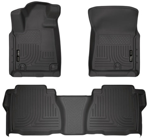 Husky Liners 07-11 Toyota Tundra Double/CrewMax Cab WeatherBeater Combo Black Floor Liners - 98581