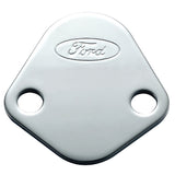 Ford Racing Ford Logo Fuel Pump Blockoff Plate - Chrome - 302-290