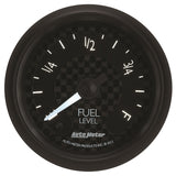 Autometer GT Series 52mm Full Sweep Electronic 0-280 ohm Fuel Level Programmable Empty-Full Range - 8010