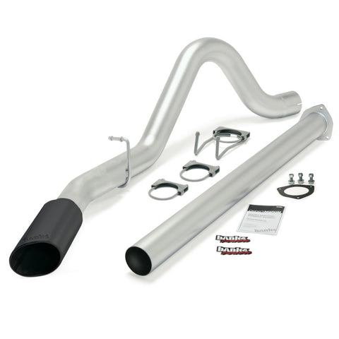Banks Power 11-13 Ford 6.7L F250-350 Monster Exh Sys - SS Single Exh w/ Blk Tip - 49788-B