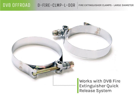 DV8 Offroad Fire Extinguisher Mount Clamps - Large - D-FIRE-CLMP-L-DOR