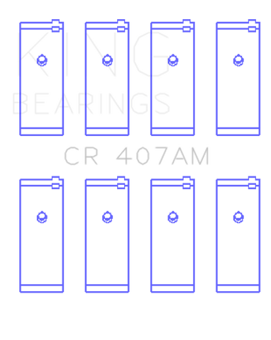 King Engine Bearings Nissan CA16DE/CA18DE/CA18ET/CA20E/CA20S/CD17 (Size +0.50mm) Conrod Bearing Set - CR407AM0.5