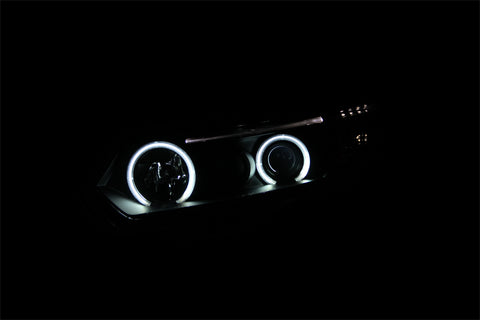 ANZO 2006-2011 Honda Civic Projector Headlights w/ Halo Black (CCFL) - 121062