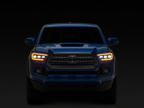 Raxiom 16-23 Toyota Tacoma CXR Series V2 LED Projector Headlights- Black Housing- Clear Lens - TT44175