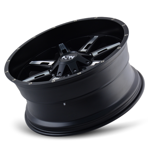 ION Type 184 17x9 / 6x135 BP / -12mm Offset / 106mm Hub Satin Black/Milled Spokes Wheel - 184-7937M