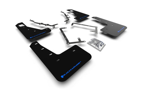 Rally Armor 09-11 Ford Focus MK2 RS Black UR Mud Flap Blue Logo - MF56-UR-BLK/BL