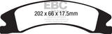 EBC 15+ Cadillac Escalade Ext/Esv 6.2 2WD Yellowstuff Front Brake Pads - DP41885R