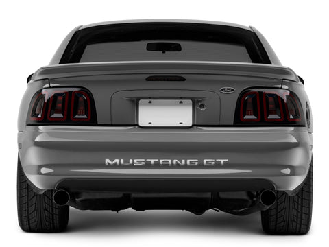 Raxiom 96-98 Ford Mustang Icon LED Tail Lights- Black Housing (Smoked Lens) - 389876