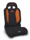 PRP EnduroDaily Reclining Suspension Seat - Black/Orange Vinyl - Driver - A8701044-201-207