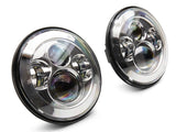 Raxiom 97-18 Jeep Wrangler TJ/JK Axial Series LED Daymaker Headlights- Chrome Housing (Clear Lens) - J108043