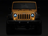Raxiom 07-18 Jeep Wrangler JK 7-In LED Headlights- BlueHousing- Clear Lens - J154696