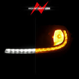 ANZO 05-13 Chevrolet Corvette Projector Headlights w/switchback & Sequential LED - Black Amber - 121571