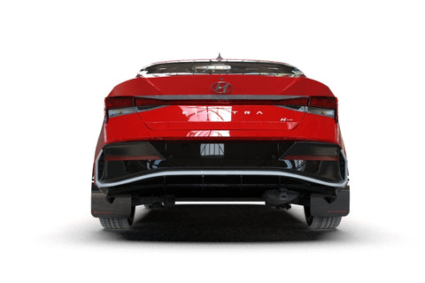 Rally Armor 2024 Hyundai Elantra N Line Black Mud Flap w/ Grey Logo - MF120-UR-BLK-GRY