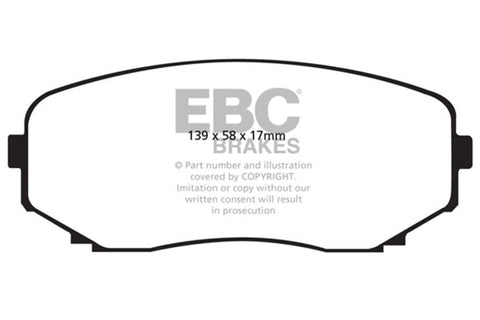 EBC 16-23 Mazda CX-9 2.5T Greenstuff Front Brake Pads - DP61794