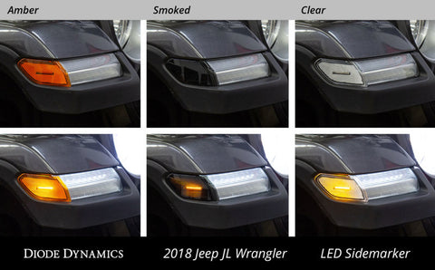 Diode Dynamics 18-21 Jeep JL Wrangler/Gladiator Sidemarkers - Amber (set) - DD5069