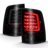 ANZO 2009-2018 Dodge Ram 1500 LED Taillight Plank Style Black w/Smoke Lens - 311319
