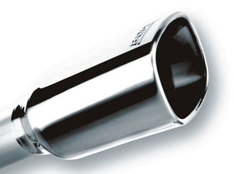 Borla 12-14 Jeep Wrangler JK 2Dr & 4Dr Rear Section ATAK Single Square Rolled Angle-Cut Exit Exhaust - 11860