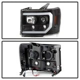 Spyder GMC Sierra 1500/2500/3500 07-13 Denali 08-13 LED Headlights Blk PRO-YD-GS07V2PL-BK - 5087522