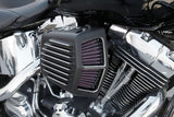 K&N Street Metal Intake System for 01-16 Harley-Davidson Softail/Dyna - Shaker Black - RK-3950