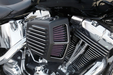 K&N Street Metal Intake System for 01-16 Harley-Davidson Softail/Dyna - Shaker Black - RK-3950