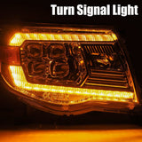 AlphaRex 05-11 Toyota Tacoma NOVA LED Projector Headlights Plank Style Black w/Activation Light/DRL - 880744