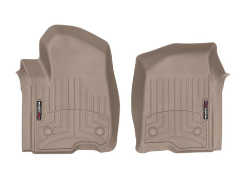 WeatherTech 2019+ Chevrolet Silverado 1500 Crew Cab Front FloorLiner - Tan - 4514361