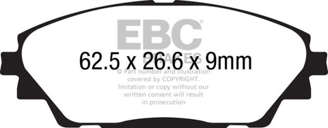 EBC 14+ Mazda 3 2.0 (Japan Build) Yellowstuff Front Brake Pads - DP42185R