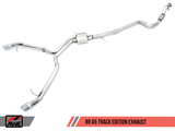AWE Tuning Audi B9 A5 Track Edition Exhaust Dual Outlet - Diamond Black Tips (Includes DP) - 3020-33034