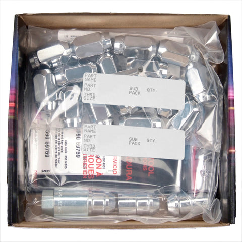 McGard 6 Lug Hex Install Kit w/Locks (Cone Seat Nut) M12X1.25 / 13/16 Hex / 1.28in. L - Chrome - 84654