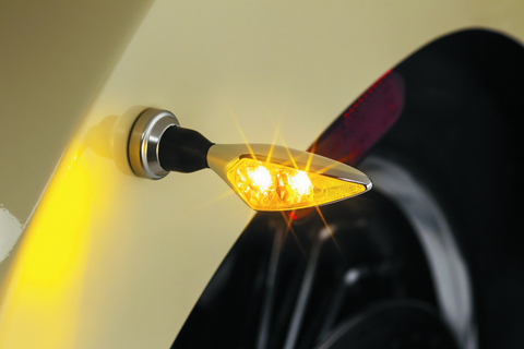 Kuryakyn Rhombus Amber Front Left/ Right Rear Chrome - 2548