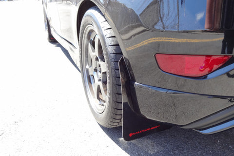 Rally Armor 13-19 Ford Fiesta ST Black UR Mud Flap w/White Logo - MF29-UR-BLK/WH
