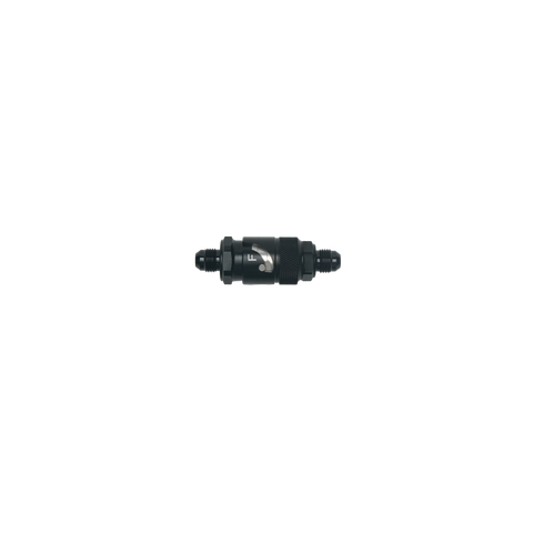 DeatschWerks 6AN Male Flare Quick Disconnect Dry Break Fitting - 2 Pieces Anodized Matte Black - 6-02-0225-B