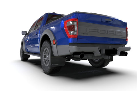 Rally Armor 21-25 Ford F-150 Raptor Gen 3 Black UR Mud Flap w/Dark Grey Logo - MF73-UR-BLK-DGRY