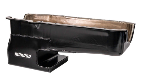 Moroso 80-85 SBC w/Passengers Side Dip Stick Dart SHP Chevy II Oil Pan - Black - 20213