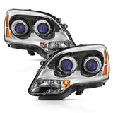 ANZO 2007-2008 GMC Acadia Crystal Headlight Chrome Amber(OE) - 111476