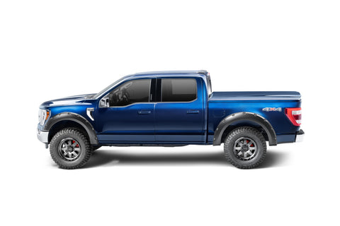 Bushwacker 21-22 Ford F-150 (Excl. Lightning) Pocket Style Fender Flares 2pc Rear - Black - 20134-02
